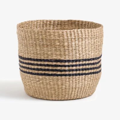 La Redoute Mila Round Woven Straw 40cm Diameter Planter