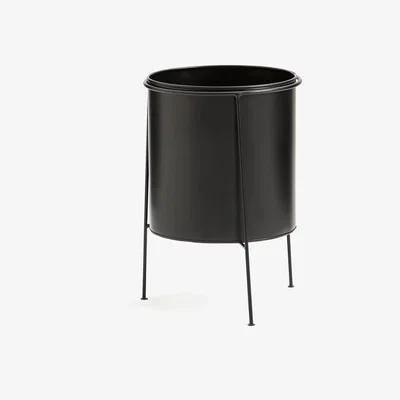 La Redoute Inaya Painted Metal Flower Pot with Metal Base