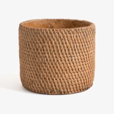 La Redoute Natte Stoneware Planter, H17.5 cm