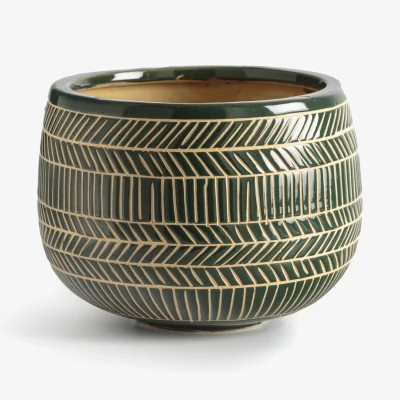 La Redoute Senshah Ceramic Plant Pot, H16cm.