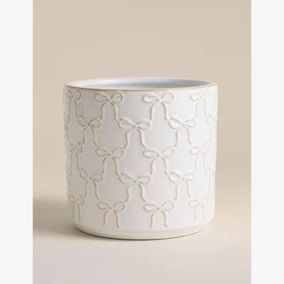 Marks & Spencer M&S Collection Bow Ceramic Planter - White, White
