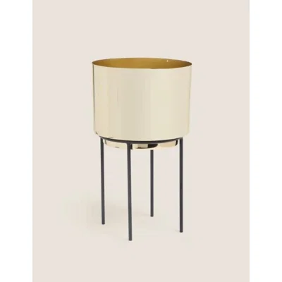 Marks & Spencer M&S Medium Gold Planter with Stand, Gold