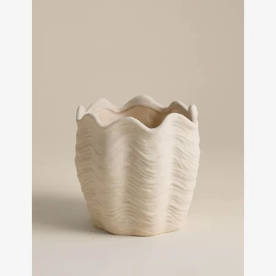 Marks & Spencer M&S Coastal Textured Ceramic Planter White