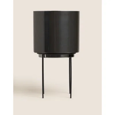 Marks & Spencer M&S Large Metal Silver Planter with Stand, Silver