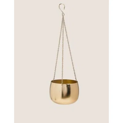 Marks & Spencer M&S Small Gold Hanging Planter, Gold