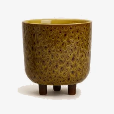 Marks & Spencer M&S Medium Reactive Glazed Planter - Ochre, Ochre