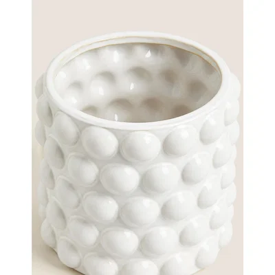 Marks & Spencer M&S Large Ceramic Bobble Planter - White, White