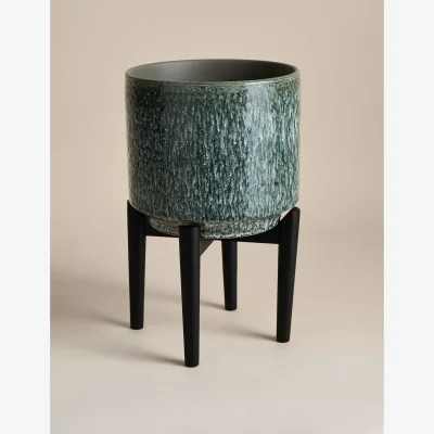 Marks & Spencer M&S Large Reactive Glaze Ceramic Planter Blue