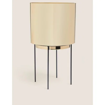 Marks & Spencer M&S Large Gold Planter with Stand, Gold