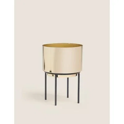 Marks & Spencer M&S Small Gold Planter with Stand, Gold