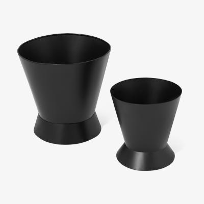 Made.com Ankita Set of 2 Medium & Large Urn Planters, Black