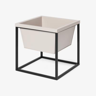 Made.com Noor Low Planter Stand, Stone & Black