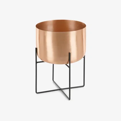 Made.com Salix Large Planter with Stand, Copper