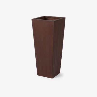 Made.com Roupie Tall Corten Finish Cement Planter, Rust