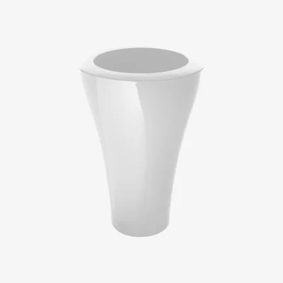 Made in Design Ming High Flowerpot - Lacquered version by Serralunga White