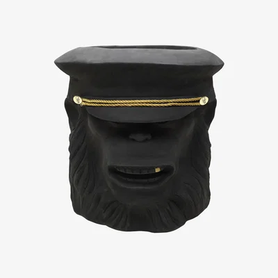 Made in Design Monkey Face Flowerpot - Ceramic - H 40 cm by Garden Glory Black