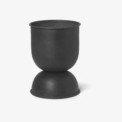 Made in Design Hourglass Extra Small Flowerpot - / Metal - Ø 21 x H 30 cm by Ferm Living Black