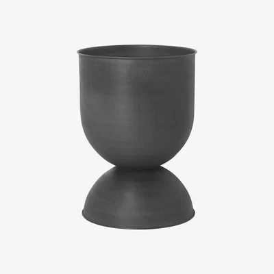Made in Design Hourglass Mediuml Flowerpot - / Metal - Ø 41 x H 59 cm by Ferm Living Black