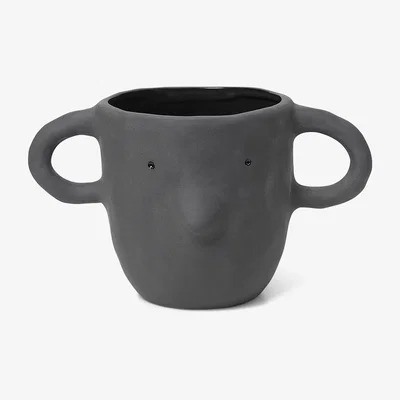 Made in Design Mus XL Flowerpot - / Sandstone - H 15 cm by Ferm Living Grey
