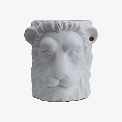Made in Design Lion Large Flowerpot - / Outdoor - H 40 cm by Garden Glory White