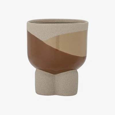 Made in Design Iness Flowerpot - / Ceramic - Ø 14 x H 17 cm by Bloomingville Brown