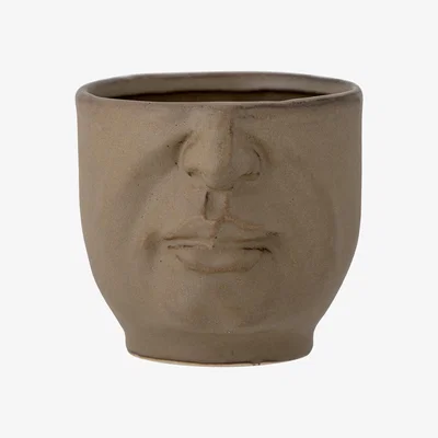 Made in Design Hilig Flowerpot - / Ceramic - Ø 10.5 x H 10 cm by Bloomingville Brown