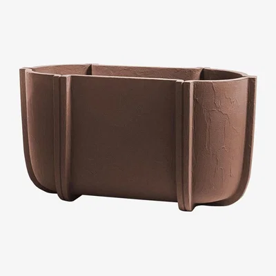 Made in Design Cassero Flowerpot - Polethylene - L 100 x H 55 cm by Serralunga Brown