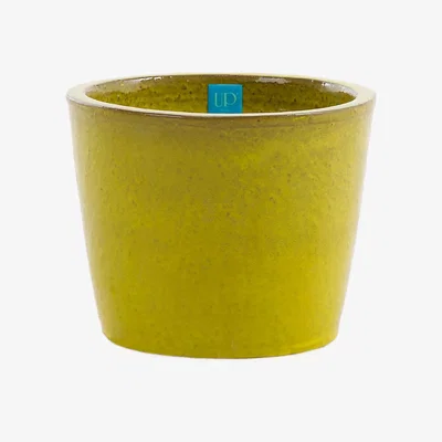 Made in Design Pots Flowerpot - / Enamelled stoneware - Ø 30 x H 25 cm / Handmade by Unopiu Yellow