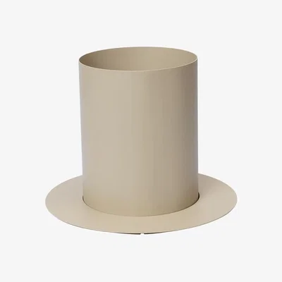 Made in Design Auran Small Flower-pot holder metal beige / Ø 25 x H 21 cm - Ferm Living