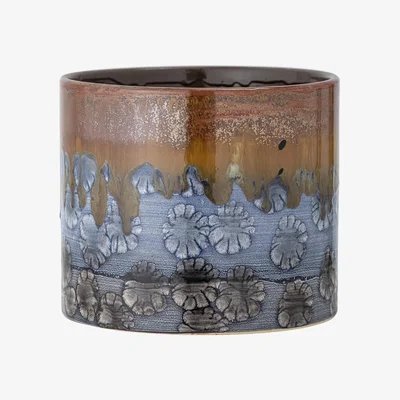 Made in Design Ina Flowerpot - / Ceramic - Ø 20 x H 17.5 cm by Bloomingville Brown