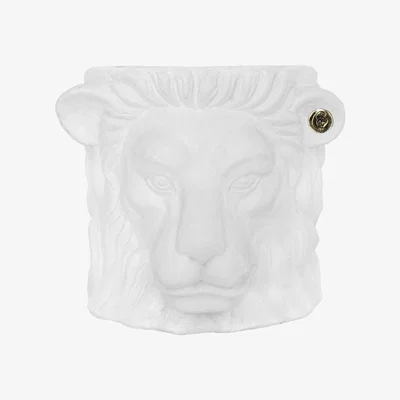 Made in Design Lion Small Flowerpot - / Indoor - h 21 cm by Garden Glory White