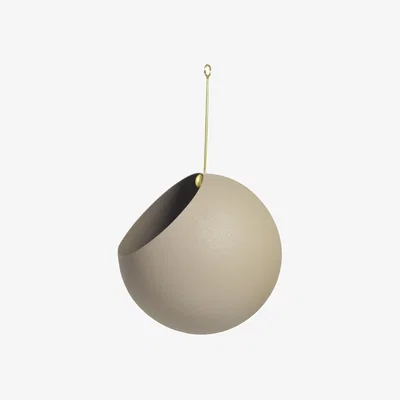 Made in Design Globe Small Hanging flowerpot metal beige / Ø 17 cm - Metal - AYTM
