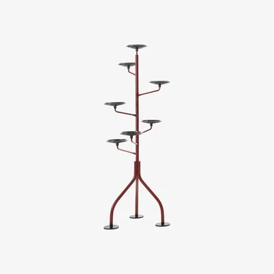 Made in Design Albero Flowerpot stand - / H 152 cm - For 7 pots by Zanotta Red/Black