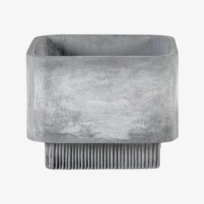 Made in Design Highlands Medium Flowerpot - / 42 x 42 cm - Fibre cement by Bolia Grey