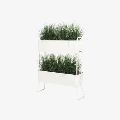 Made in Design Greens Duo Flowerpot - Set of 2 -  L 100 cm by Maiori White