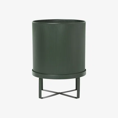 Made in Design Bau Large Flowerpot - / Ø 28 cm - Metal by Ferm Living Green