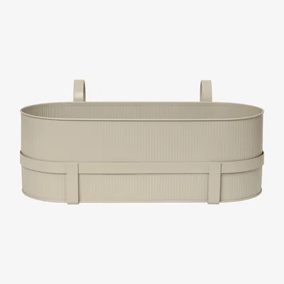 Made in Design Bau Flowerpot - / With bracket - Metal / L 45 cm by Ferm Living Beige