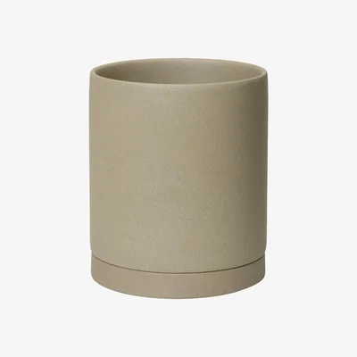 Made in Design Sekki Large Flowerpot - / Ø 15.7 x H 17.7 cm - Sandstone by Ferm Living Beige