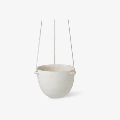 Made in Design Speckle Large Hanging pot - / Stoneware - Ø 20.5 x H 14.5 cm by Ferm Living White