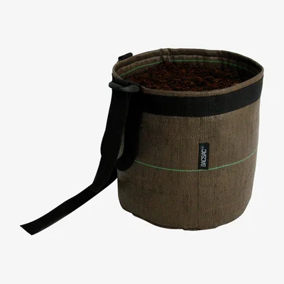 Made in Design Accroché Geotextile Hanging pot - 10 L - Outdoor by Bacsac Brown