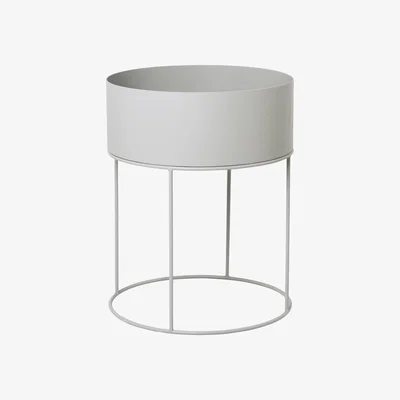 Made in Design Plant Box Round Flowerpot - / Ø 40 x H 50 cm by Ferm Living Grey