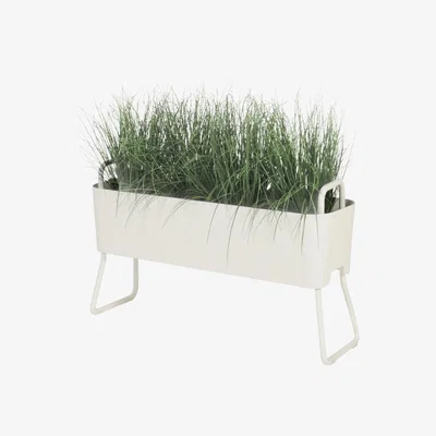 Made in Design Greens Mini Flowerpot - Metal / L 100 x H 46 cm by Maiori White