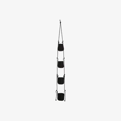 Made in Design Vertical Hanging pot - / 4 pots & ropes - L 200 cm by Trimm Copenhagen Black