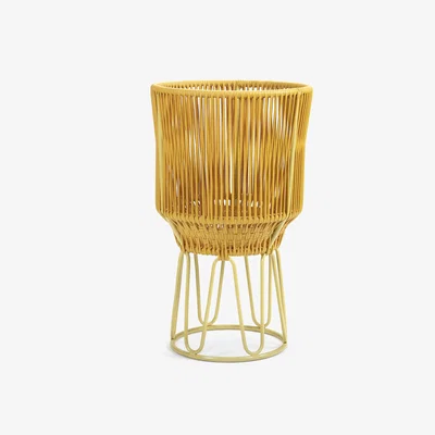 Made in Design Circo 2 Flower-pot holder - / Ø 40 x H 68 cm by ames Yellow