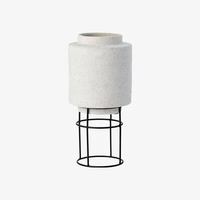 Made in Design Botanique Flowerpot - / Ø 22.4 x H 47 cm - Ceramic by Bolia Grey