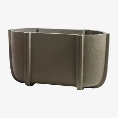 Made in Design Cassero Flowerpot - Polethylene - L 100 x H 55 cm by Serralunga Green/Grey