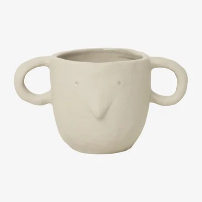 Made in Design Mus Small Flowerpot - / Sandstone - H 9 cm by Ferm Living Beige