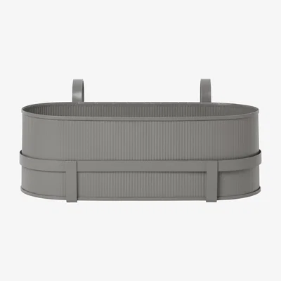 Made in Design Bau Flowerpot - / With bracket - Metal by Ferm Living Grey