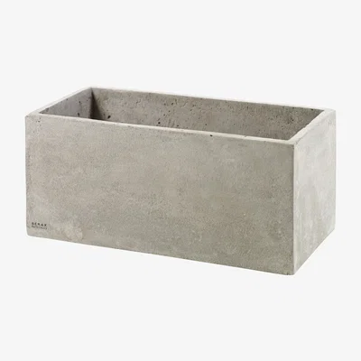 Made in Design Concrete Box Flower-pot holder - Rectangular - 29 x 14,5 cm/ For Herb Console by Serax Grey