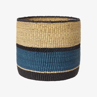 Made in Design Sicilia Flower-pot holder - / Ø 32 x H 32 cm - Hand-made / Veta vera by Maison Sarah Lavoine Blue